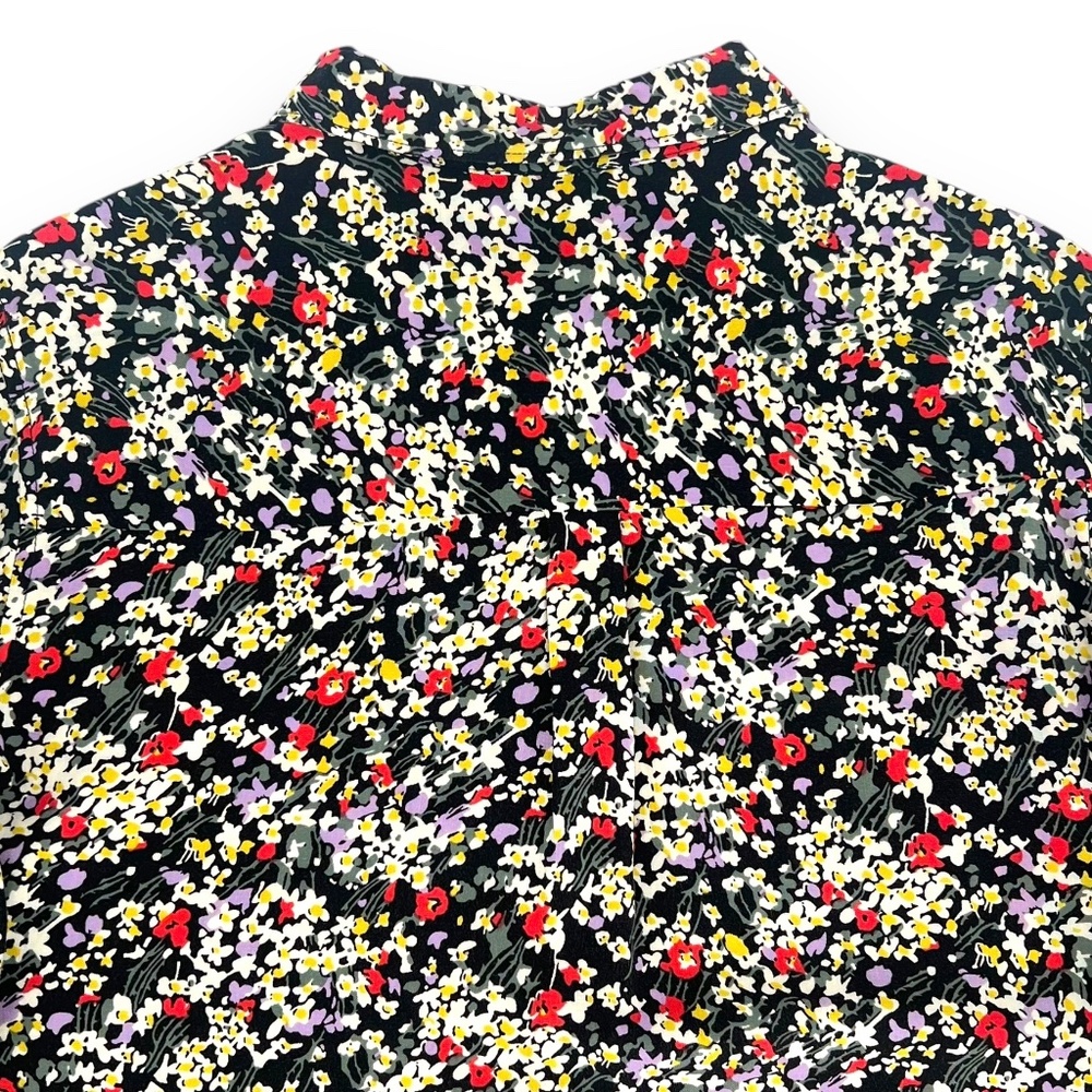 Intro Multicolor Floral Button Up Long Sleeve Tun… - image 7